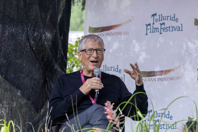 Bill Gates at AI,AI,AI talk Telluride Film Festival