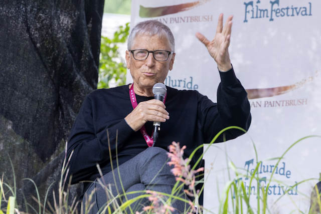 Bill Gates at AI,AI,AI talk Telluride Film Festival