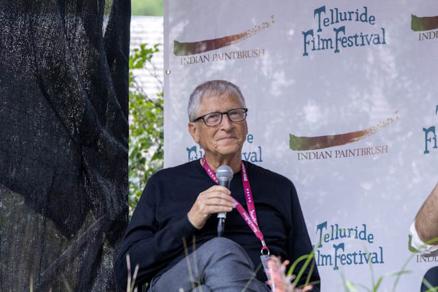 Bill Gates at AI,AI,AI talk Telluride Film Festival