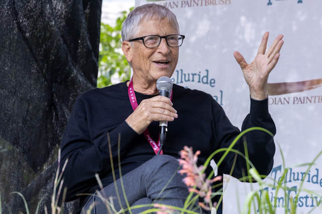 Bill Gates at AI,AI,AI talk Telluride Film Festival