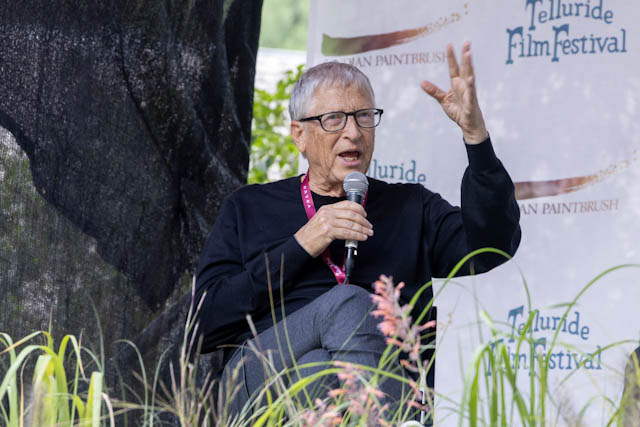 Bill Gates at AI,AI,AI talk Telluride Film Festival