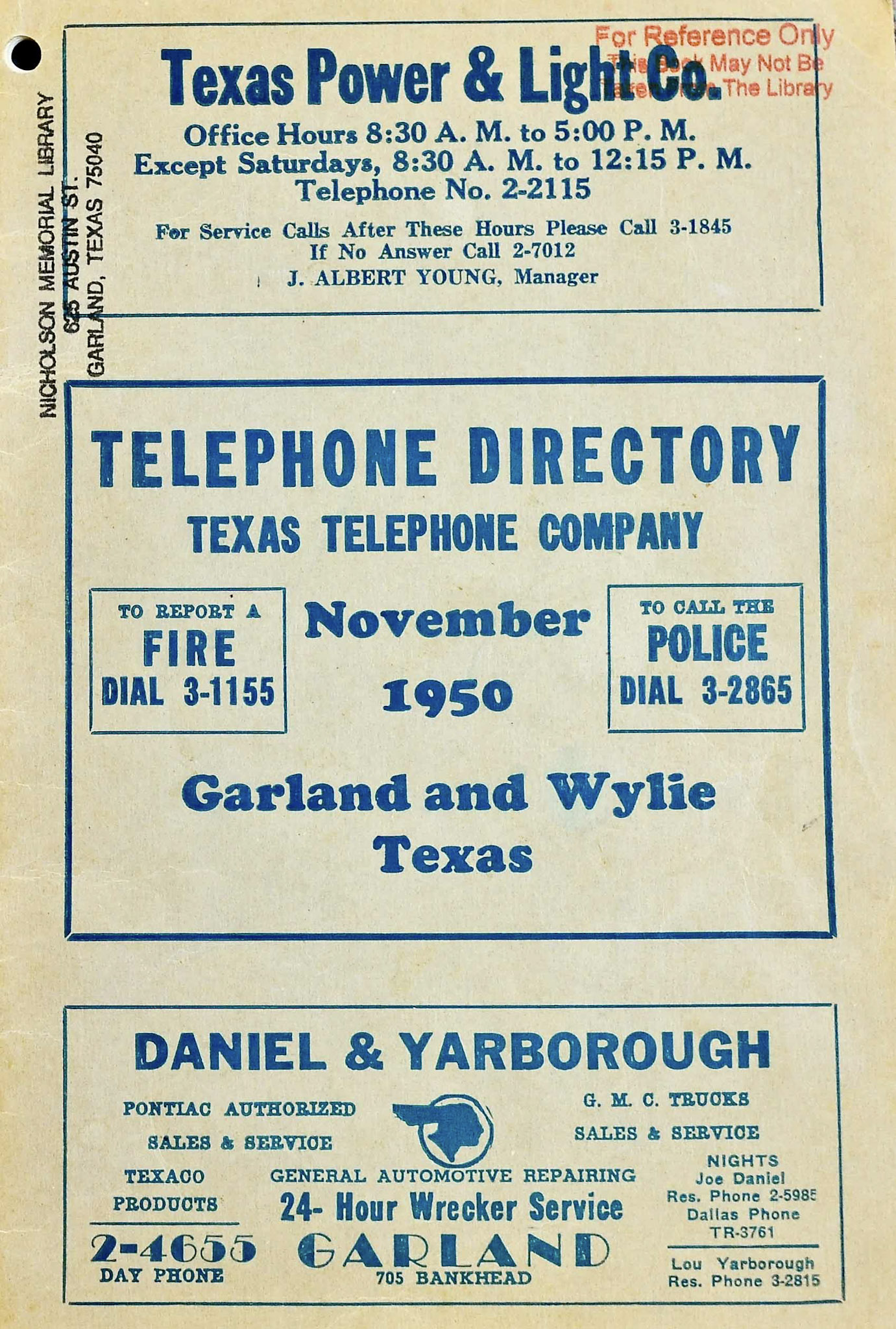 1950 Phone Book